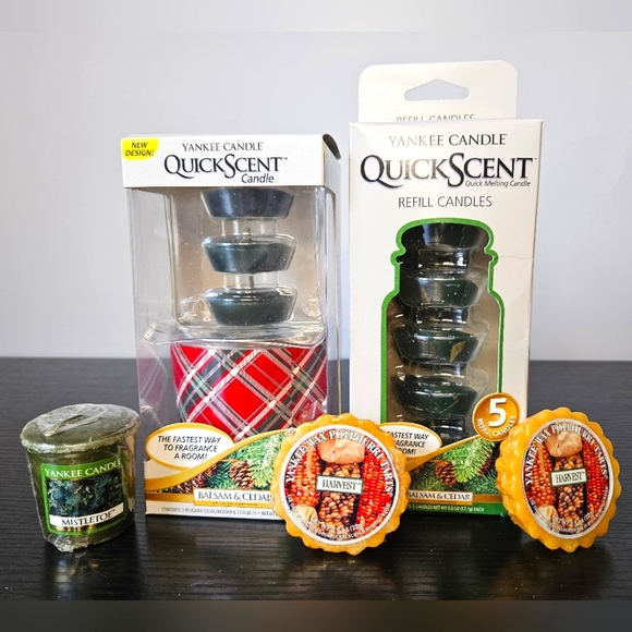 NOS Vintage Christmas Holiday Yankee Candle Lot Quick Scent/Tarts/ Candle - Picture 1 of 7